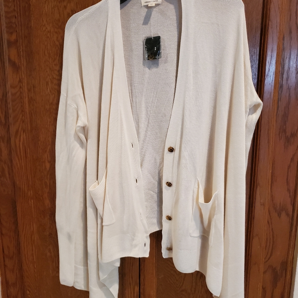 Cardigan Sweater Size Small Ivory Color